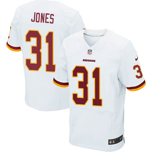 Men's Elite Matt Jones Nike Jersey White Road - #31 NFL Washington Redskins